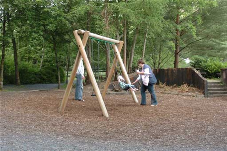 Activities for kids such as this swing are in the outdoor play area