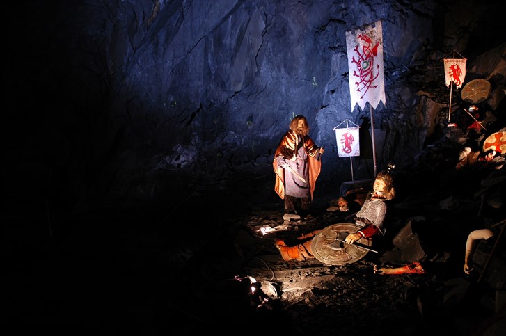 The Battle of Camlan at our UK attractions family friendly cave.