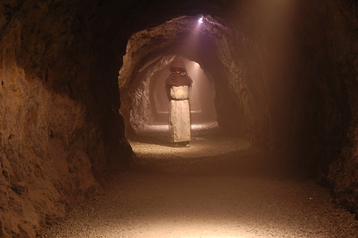 Underground attraction, the Dark Age Boatman inside King Arthur’s Labyrinth